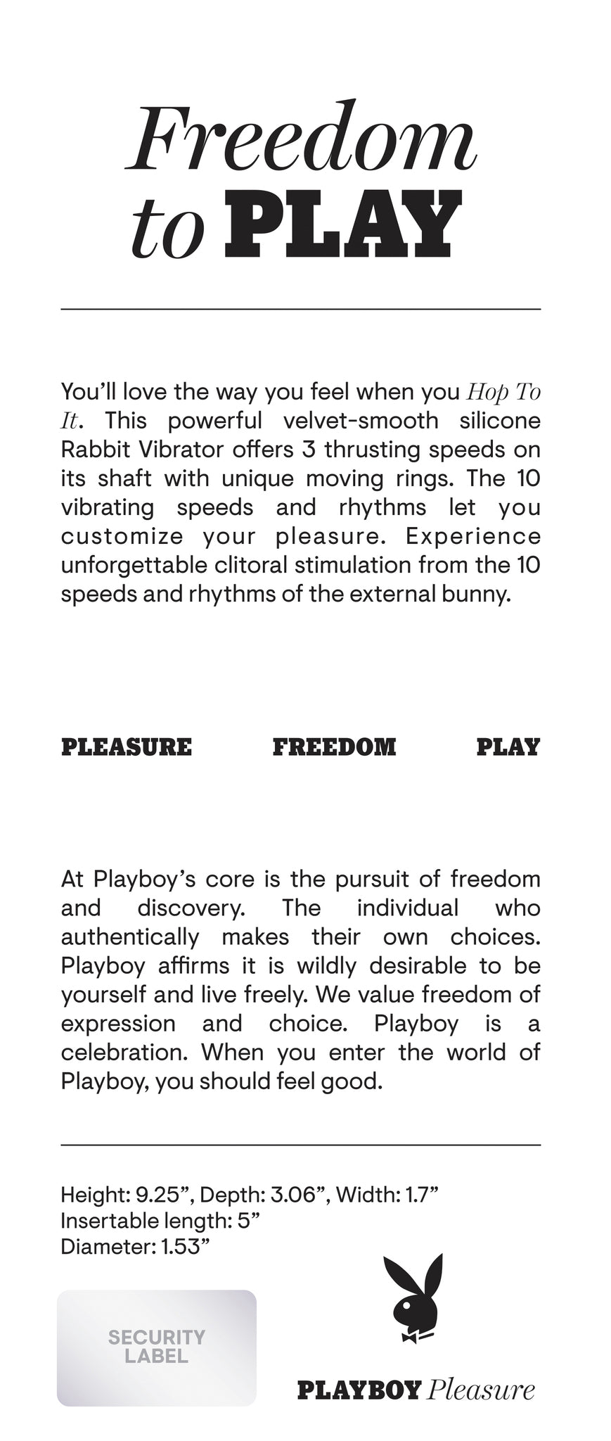 PLAYBOY HOP TO IT