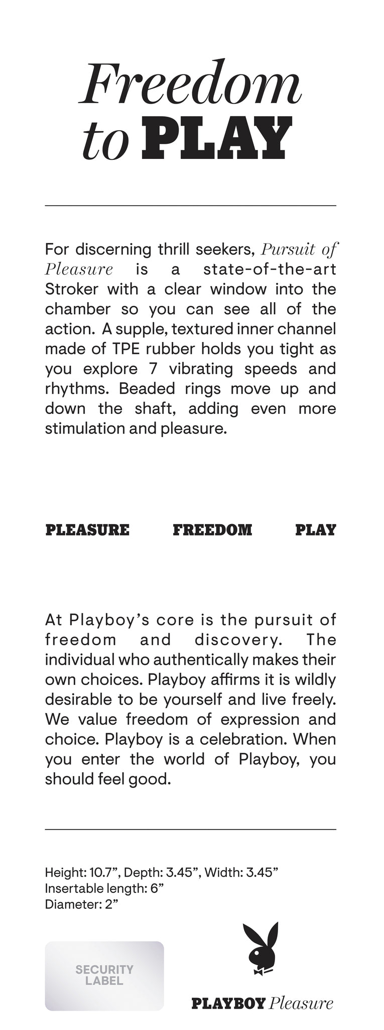 PLAYBOY PURSUIT OF PLEASURE