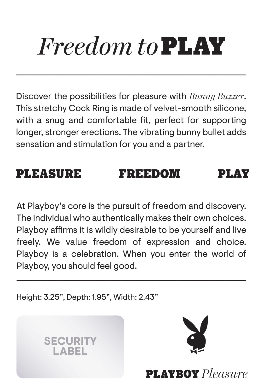 PLAYBOY BUNNY BUZZER