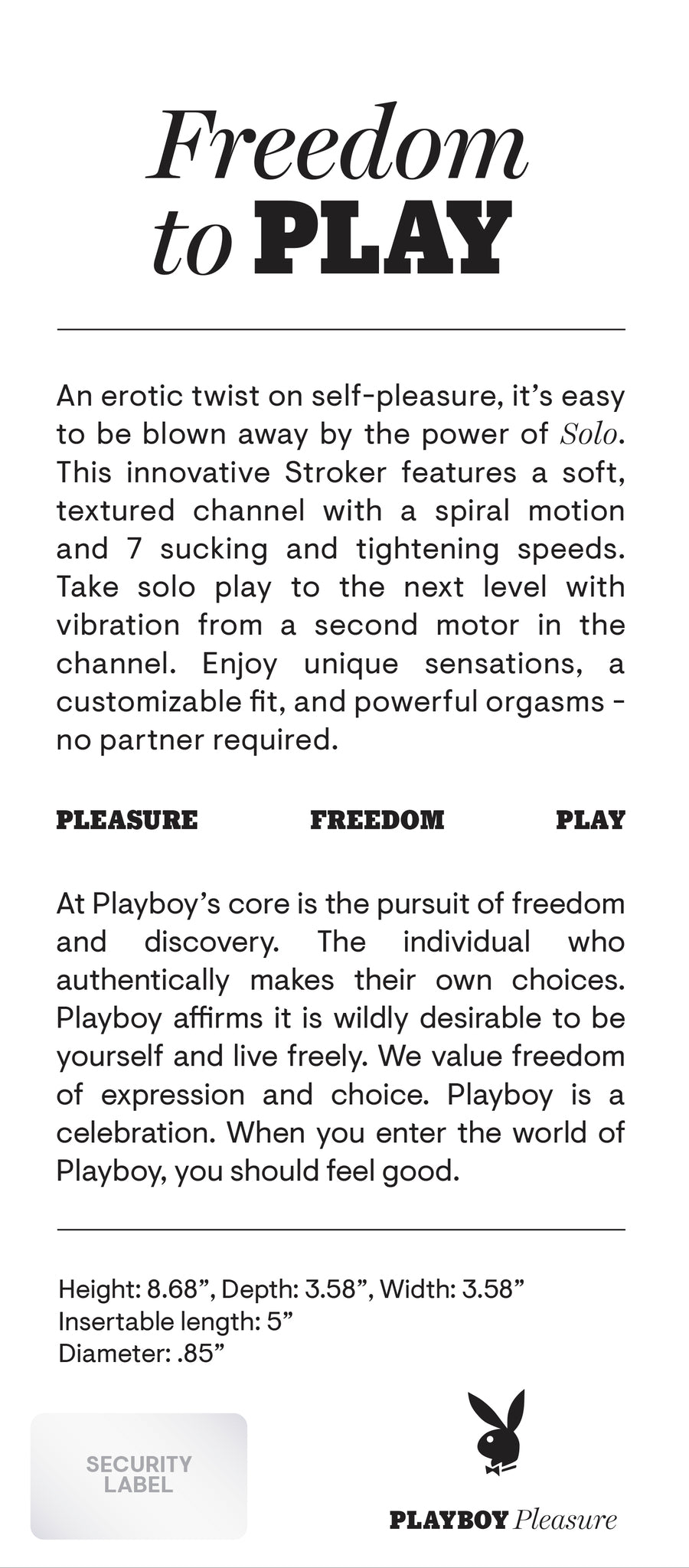 PLAYBOY SOLO STROKER