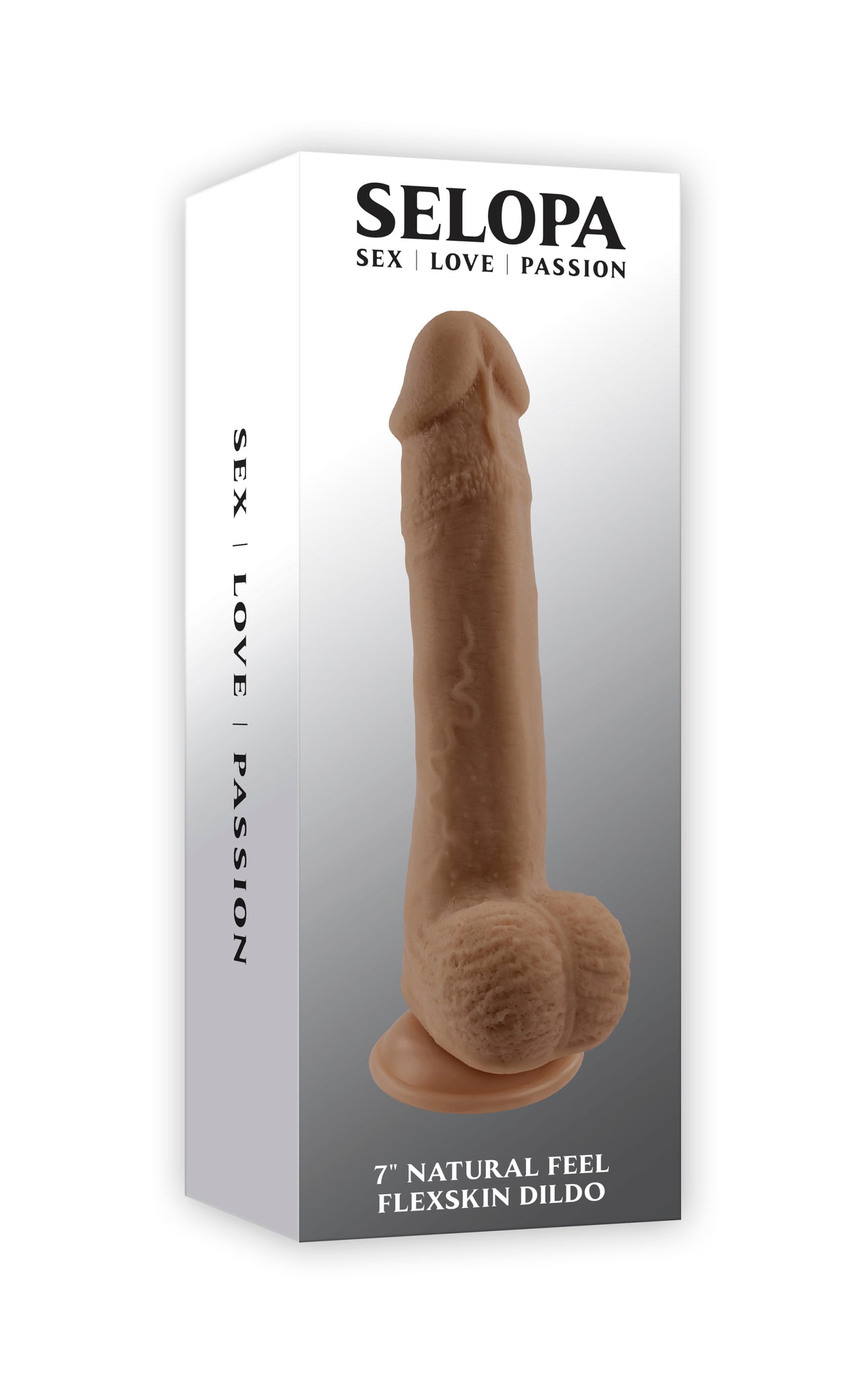 SELOPA 7 IN NATURAL FEEL FLEXSKIN DILDO DARK