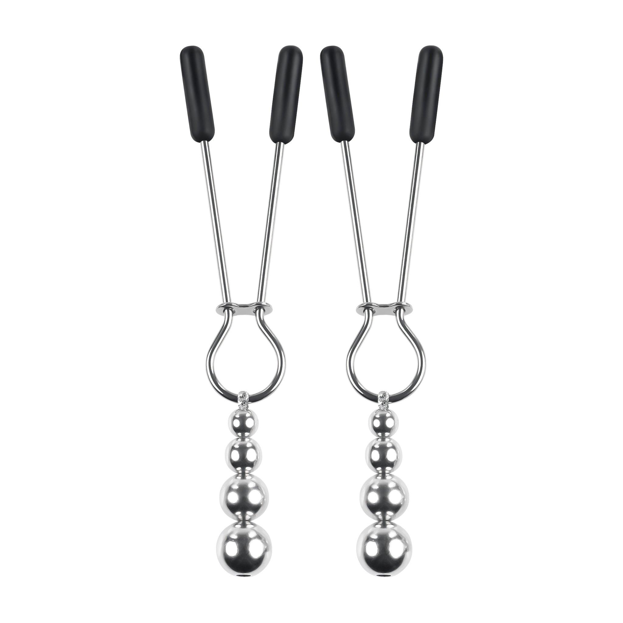 SELOPA BEADED NIPPLE CLAMPS SILVER