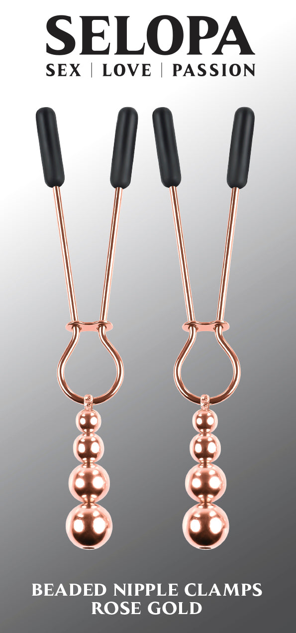 SELOPA BEADED NIPPLE CLAMPS ROSE GOLD