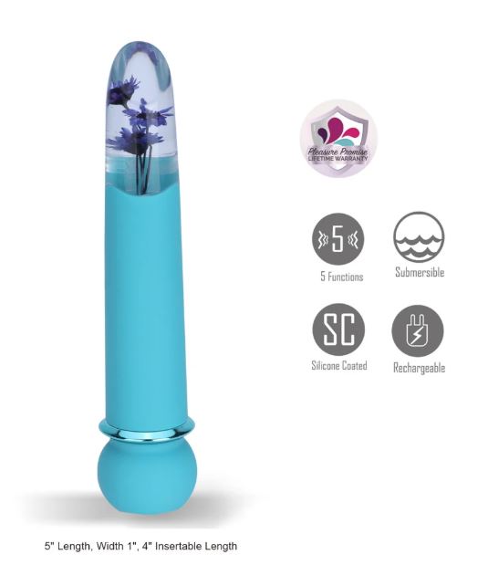 FLORA RECHARGEABLE FLOWER BULLET JAGUAR POWER TEAL