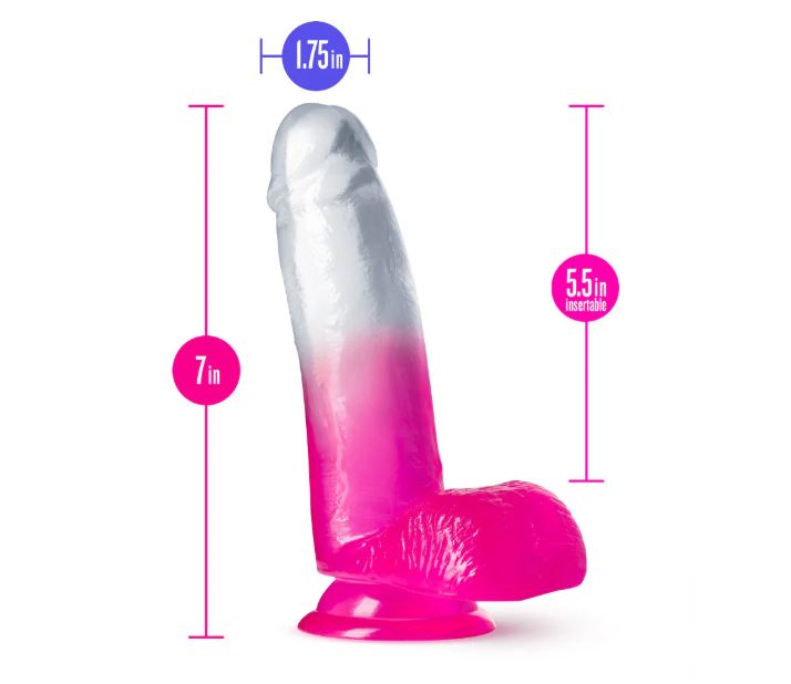 B YOURS SUGAR MAGNOLIA 7DILDO FUCHSIA "