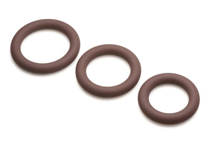 JOCK DISCREET SILICONE COCK RING SET DARK