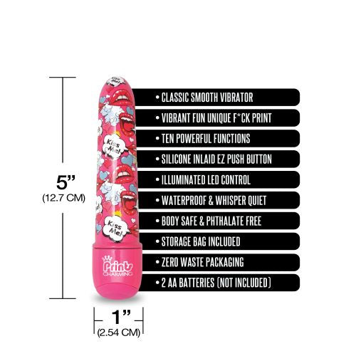 PRINTS CHARMING POP TEASE 5IN MINI VIBE KISS ME PINK