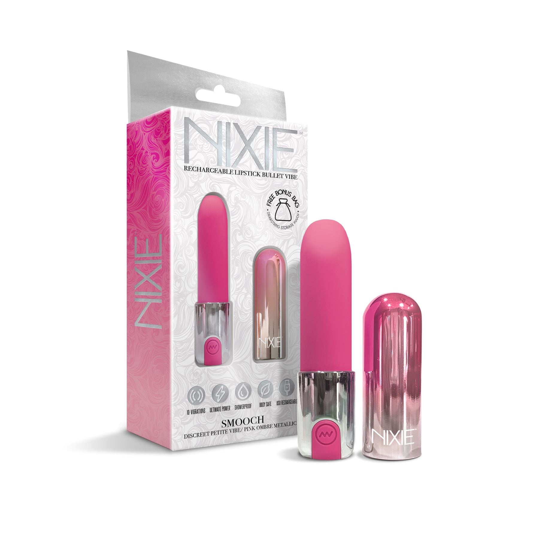 NIXIE LIPSTICK VIBRATOR PINK OMBRE
