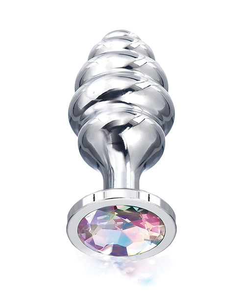 NIXIE HONEY DIPPER LARGE RIBBED STAINLESS STEEL PLUG