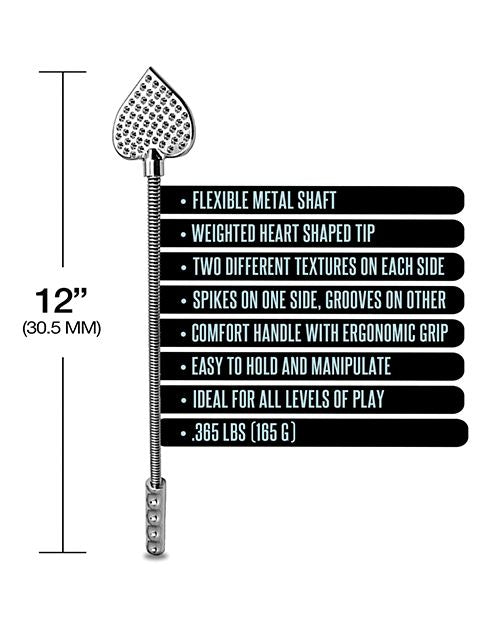 NIXIE STAINLESS STEEL RIDING CROP HEART