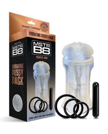 MSTR B8 VIBRATING PUSSY PACK SQUEEZE BOX 5 PC KIT