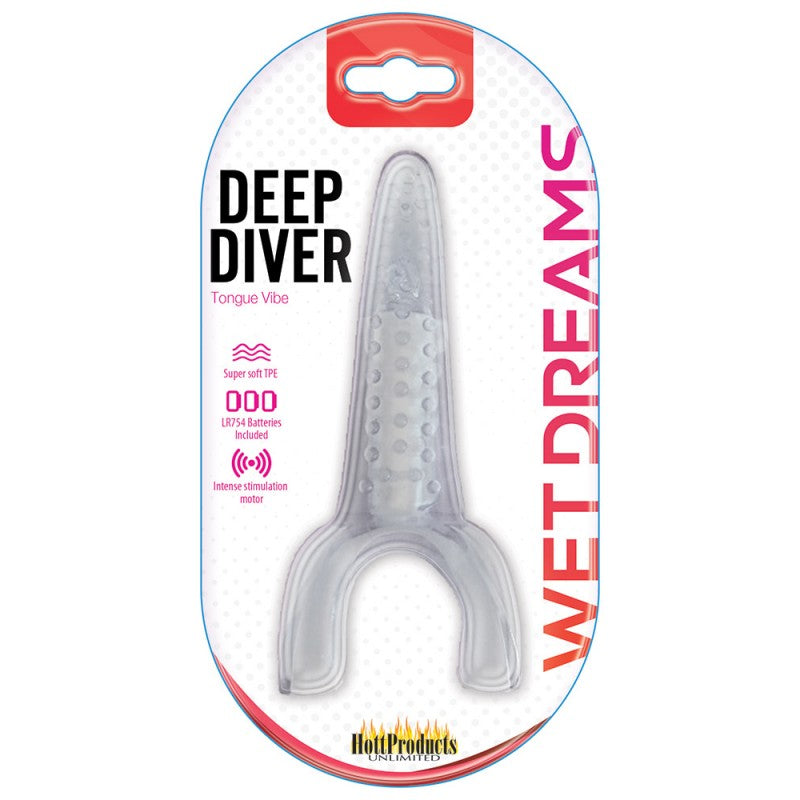 TONGUE STAR DEEP DIVER CLEAR VIBRATING TONGUE WITH MOTOR