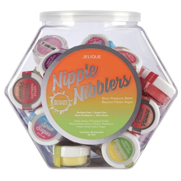 Nipple Nibblers Sour Pleasure Balm – Assorted Fishbowl, 36 pcs