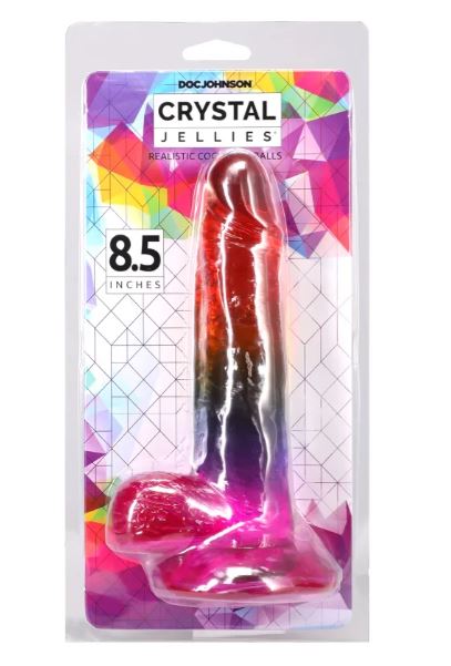 Crystal Jellies 8.5" Dildo – Rainbow