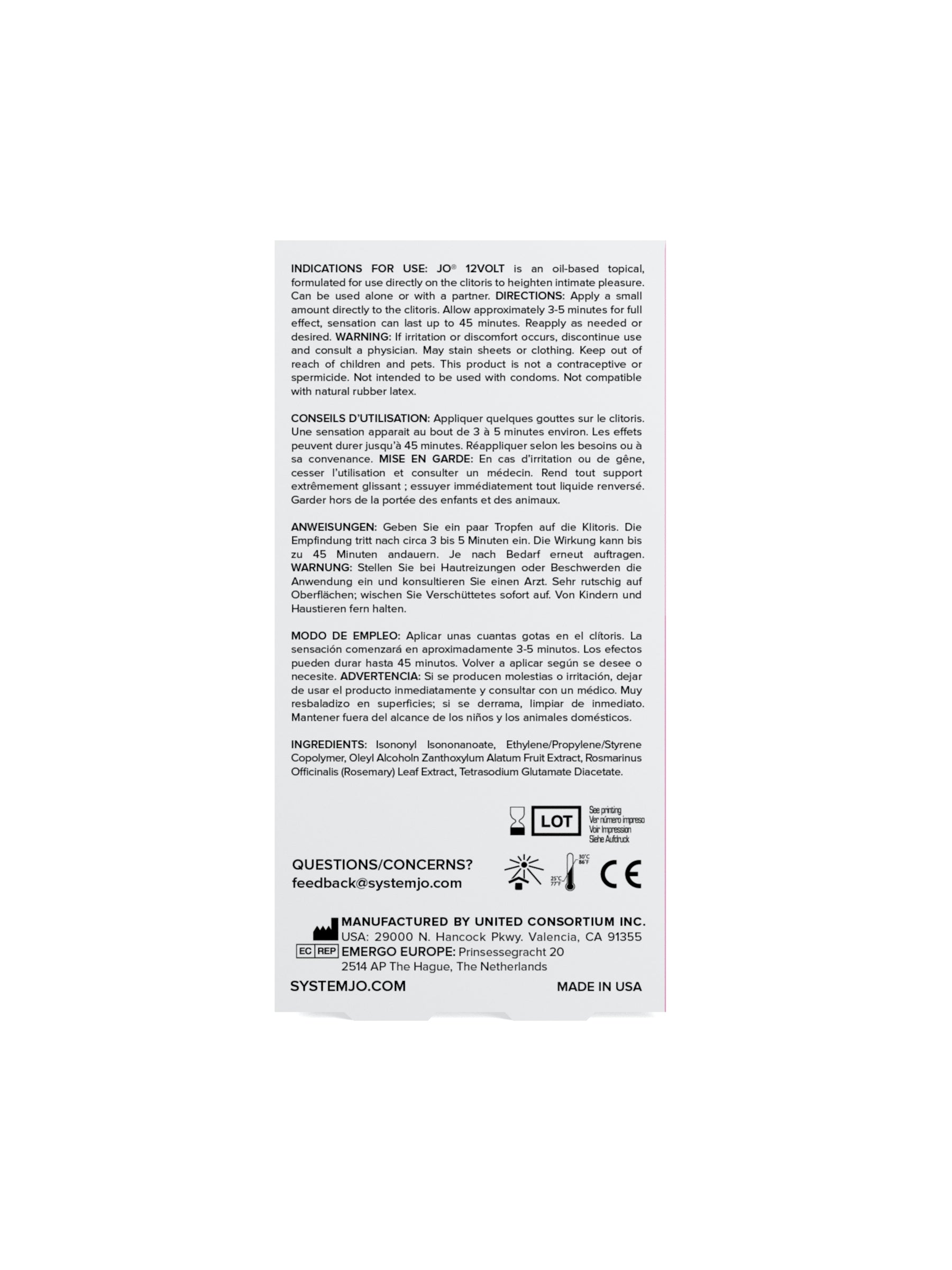 JO 12 VOLT CLITORAL STIMULANT 10ML