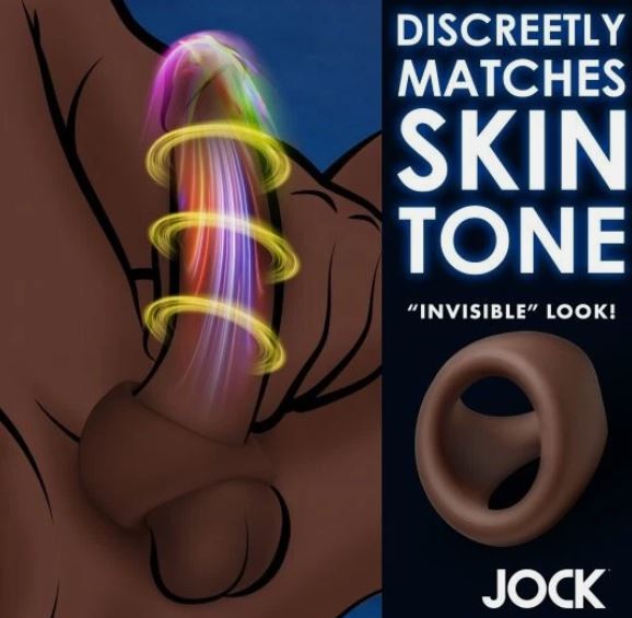 JOCK SILICONE COCK & BLL RING DARK