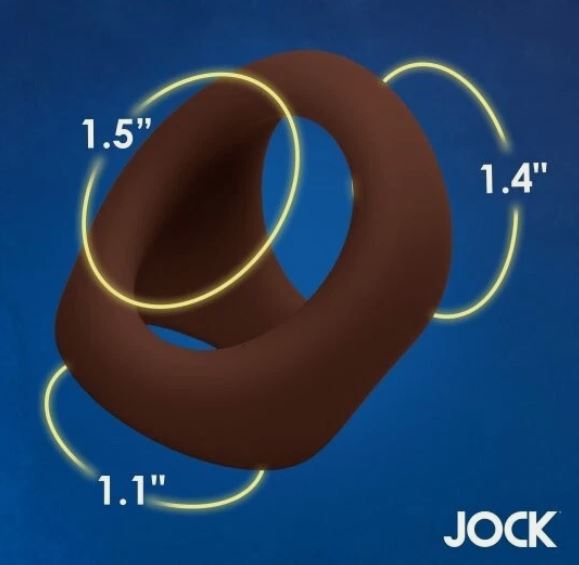 JOCK SILICONE COCK & BLL RING DARK