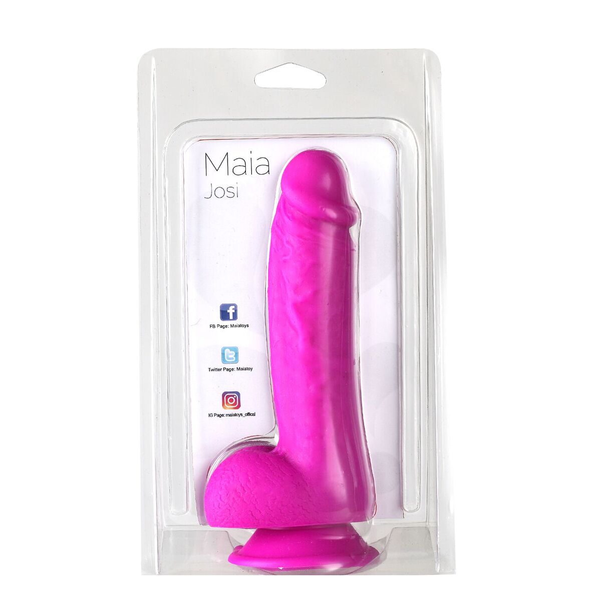 JOSI 8IN REALISTIC SILICONE DONG PURPLE