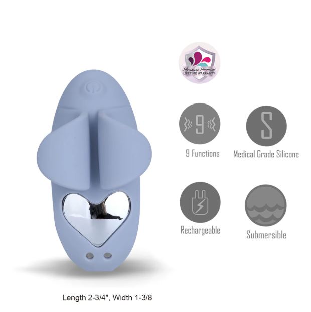 KIKO 9 FUNCTION SILICONE FINGER MASSAGER PURPLE