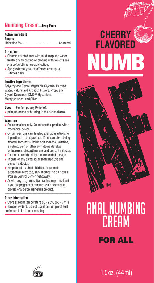 NUMB AF ANAL DESENSITIZER GEL CHERRY 1.5 OZ