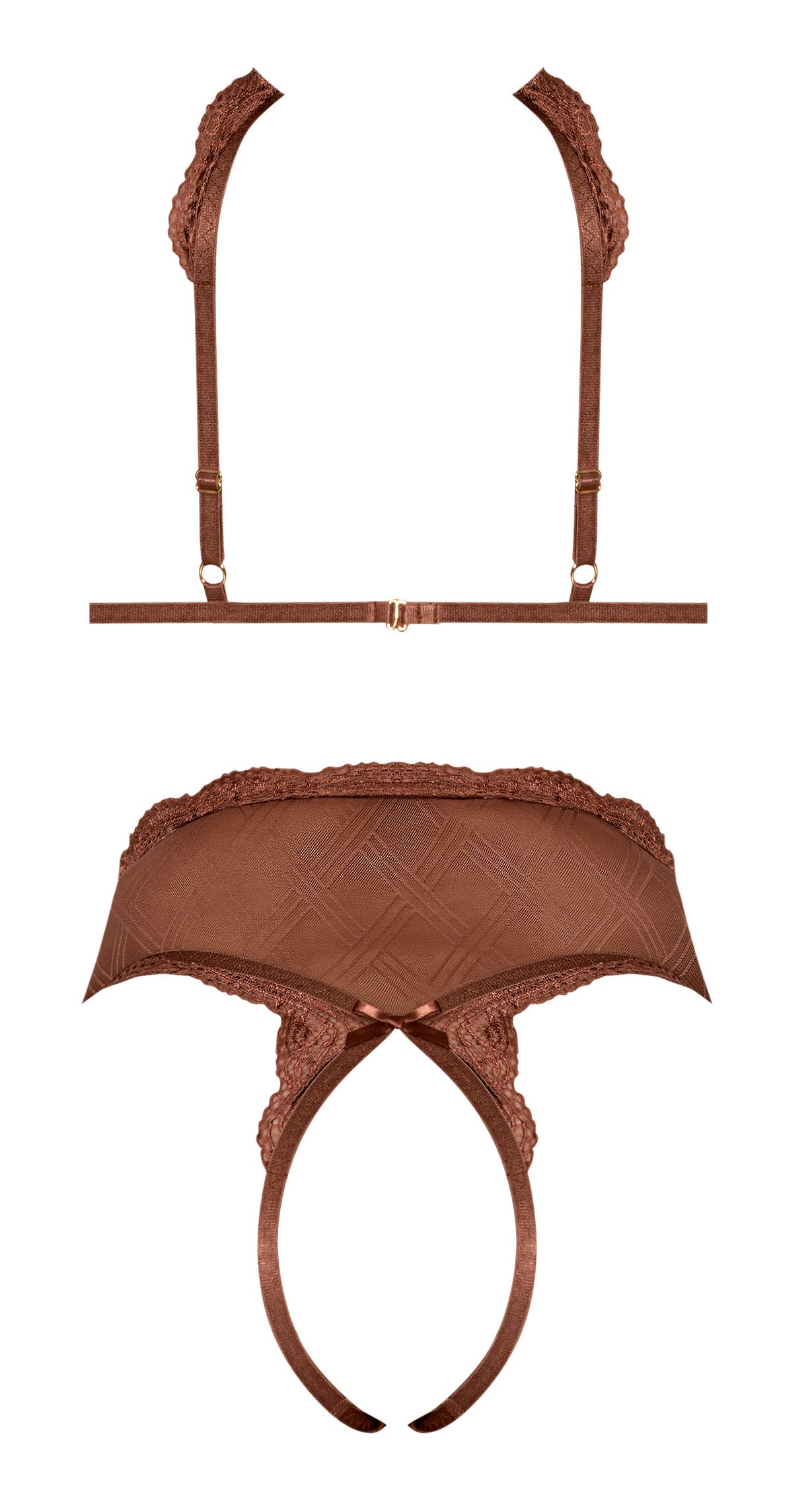 Caramel Kiss Cupless Teddy – Caramel, S/M