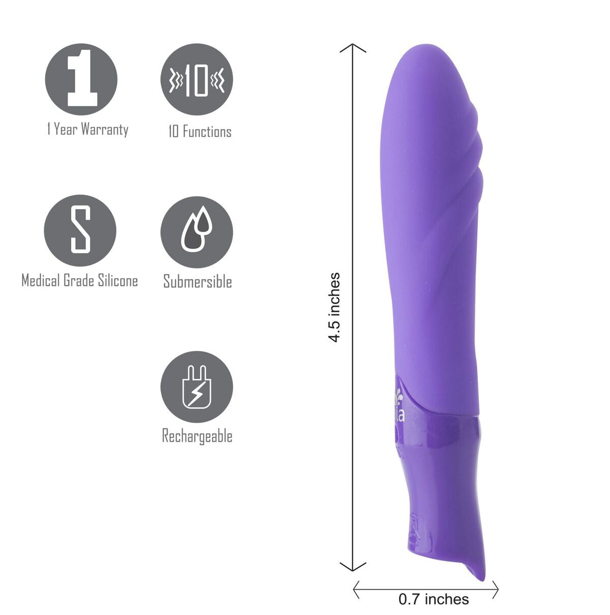 MARGO MAIA RECHARGEABLE SILICONE BULLET