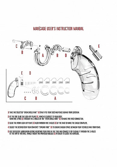 MANCAGE CHASTITY 4.5IN TRANSPARENT MODEL 04