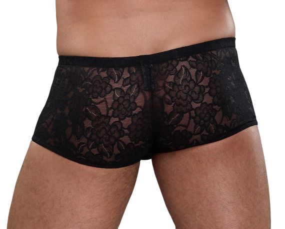 MINI SHORT STRETCH LACE BLACK MEDIUM