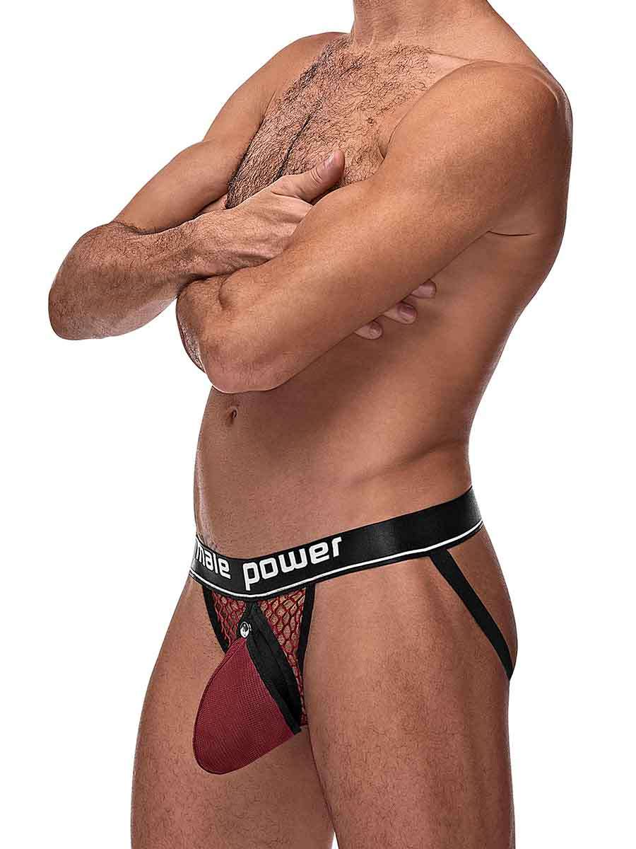 COCK PIT COCK RING JOCK BURGUNDY S/M