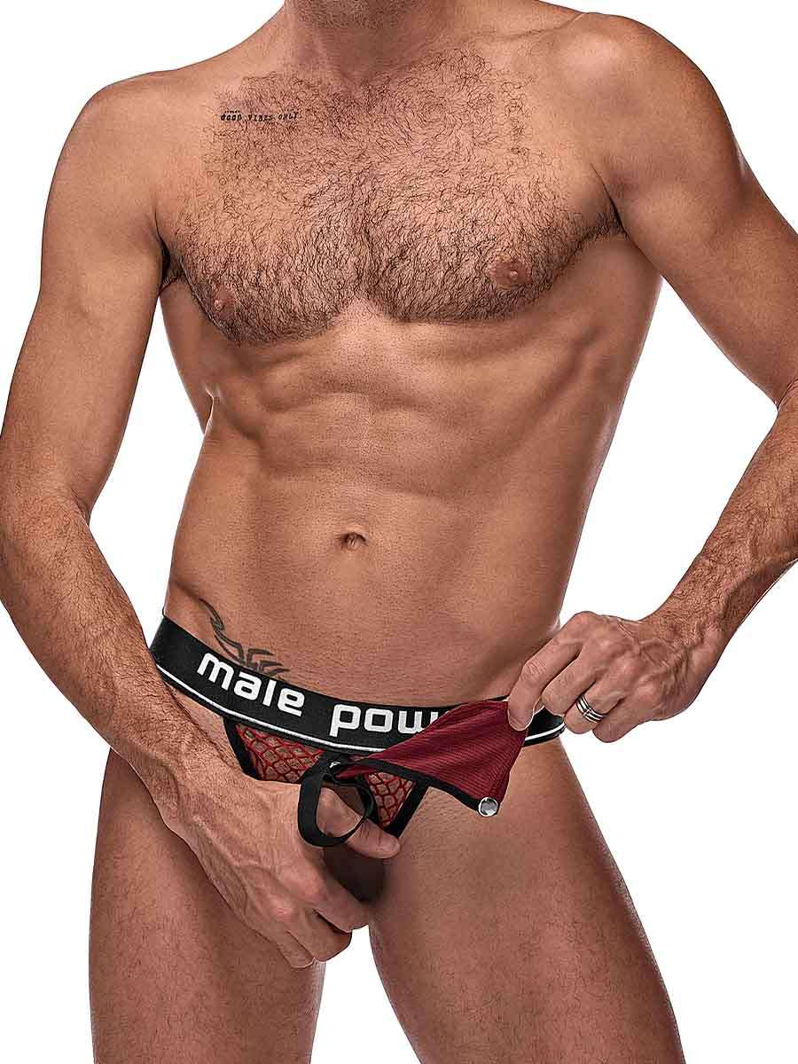 COCK PIT COCK RING JOCK BURGUNDY S/M