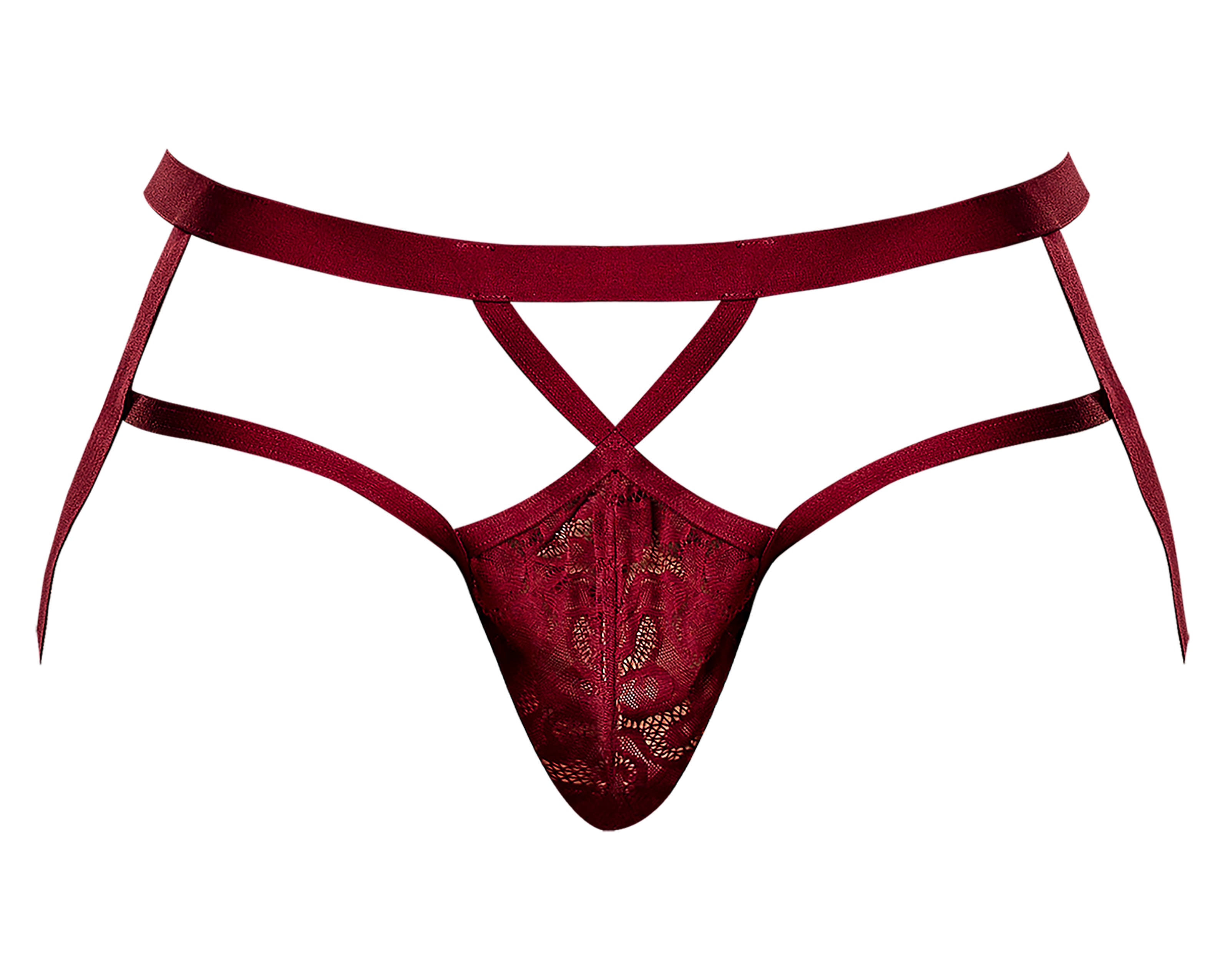 LUCIFER STRAPPY JOCK BURGUNDY L/XL