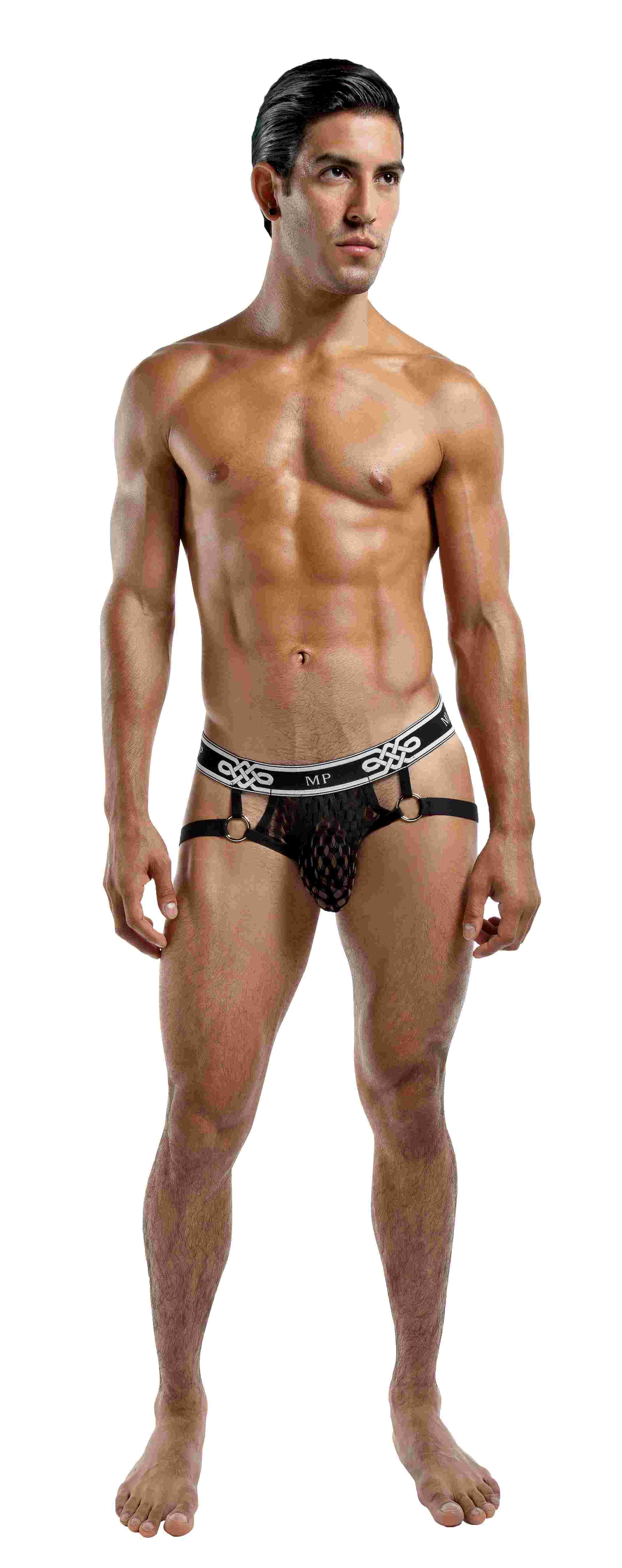 PEEP SHOW JOCK RING BLACK LARGE/ XL