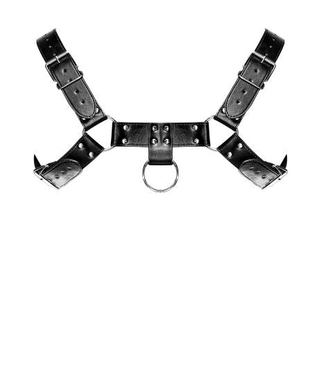 ARIES LEATHER HARNESS BLACK O/S