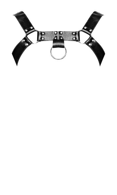ARIES LEATHER HARNESS BLACK O/S