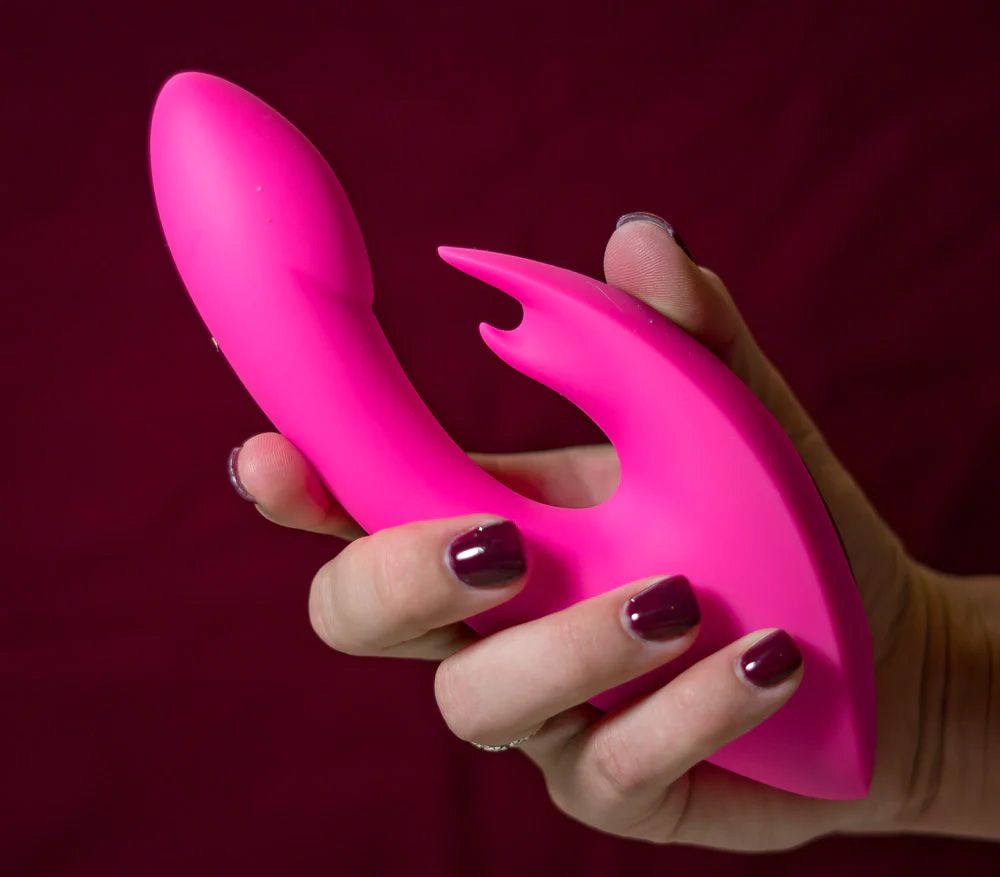 LEAH RECHARGEABLE SILICONE RABBIT MASSAGER NEON PINK