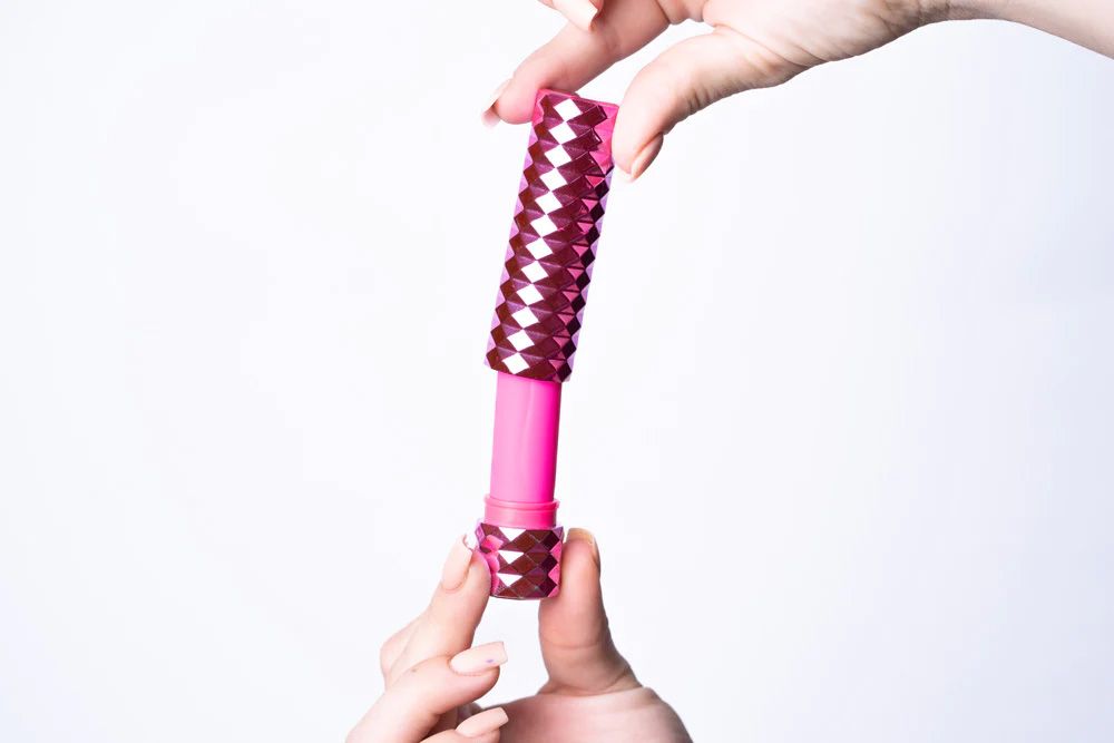 ROXIE MAIA CRYSTAL GEM LIPSTICK VIBRATOR PINK