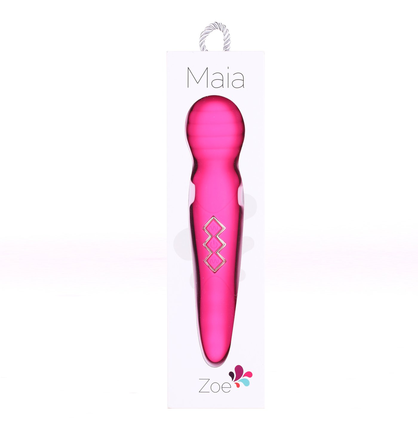 ZOE RECHARGEABLE DUAL VIBRATING WAND HOT PINK