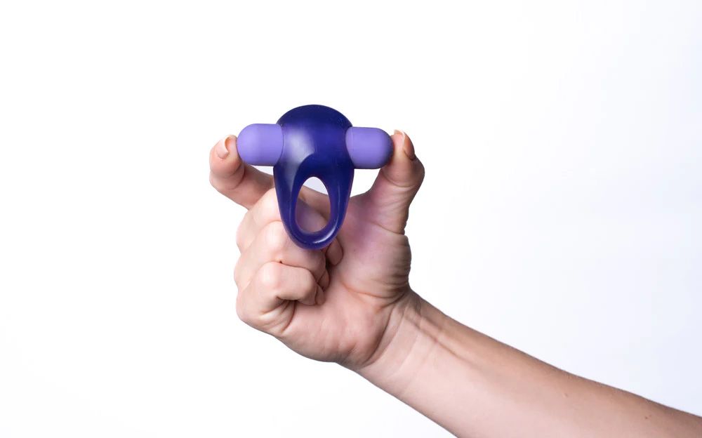 CASEY RECHARGEABLE VIBRATING ERECTION ENHANCER RING PURPLE