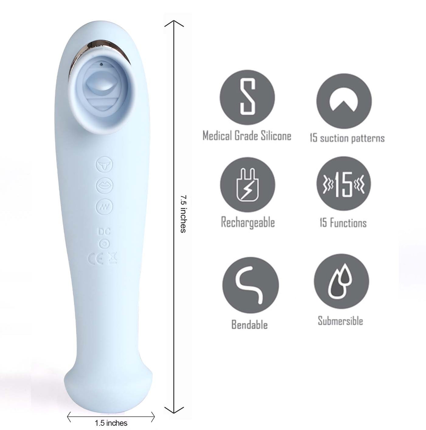 DESTINY BLUE SUCKING CLITORAL STIMULATOR