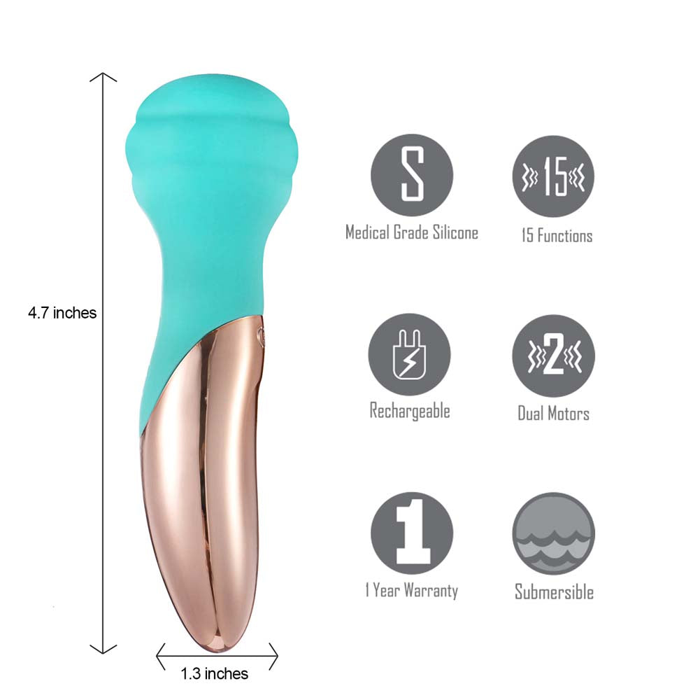 KALI DUAL MOTOR RECHARGEABLE VIBRATING MINI WAND