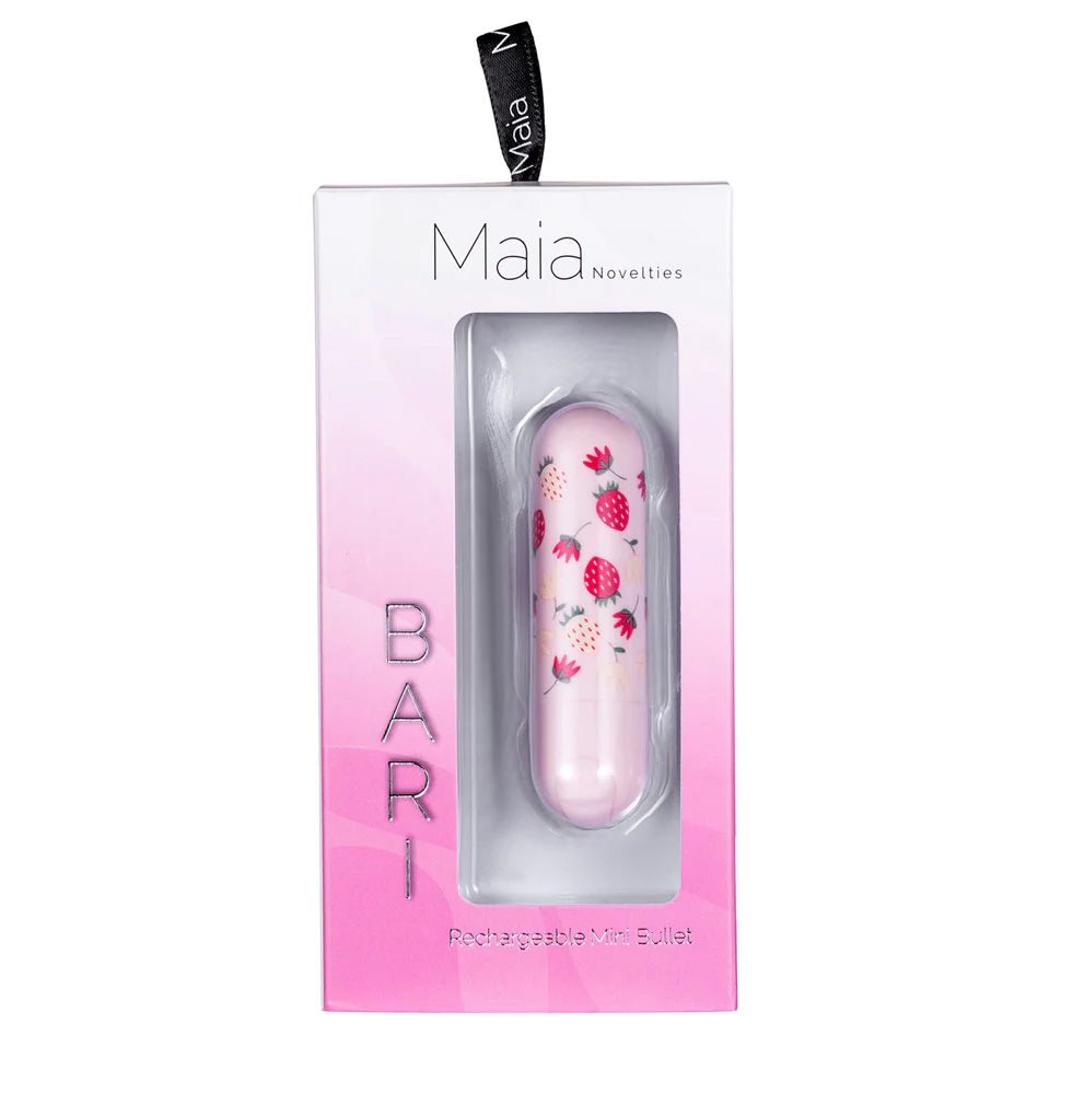 BARI SUPER CHARGED MINI BULLET W/ STRAWBERRY PATTERN