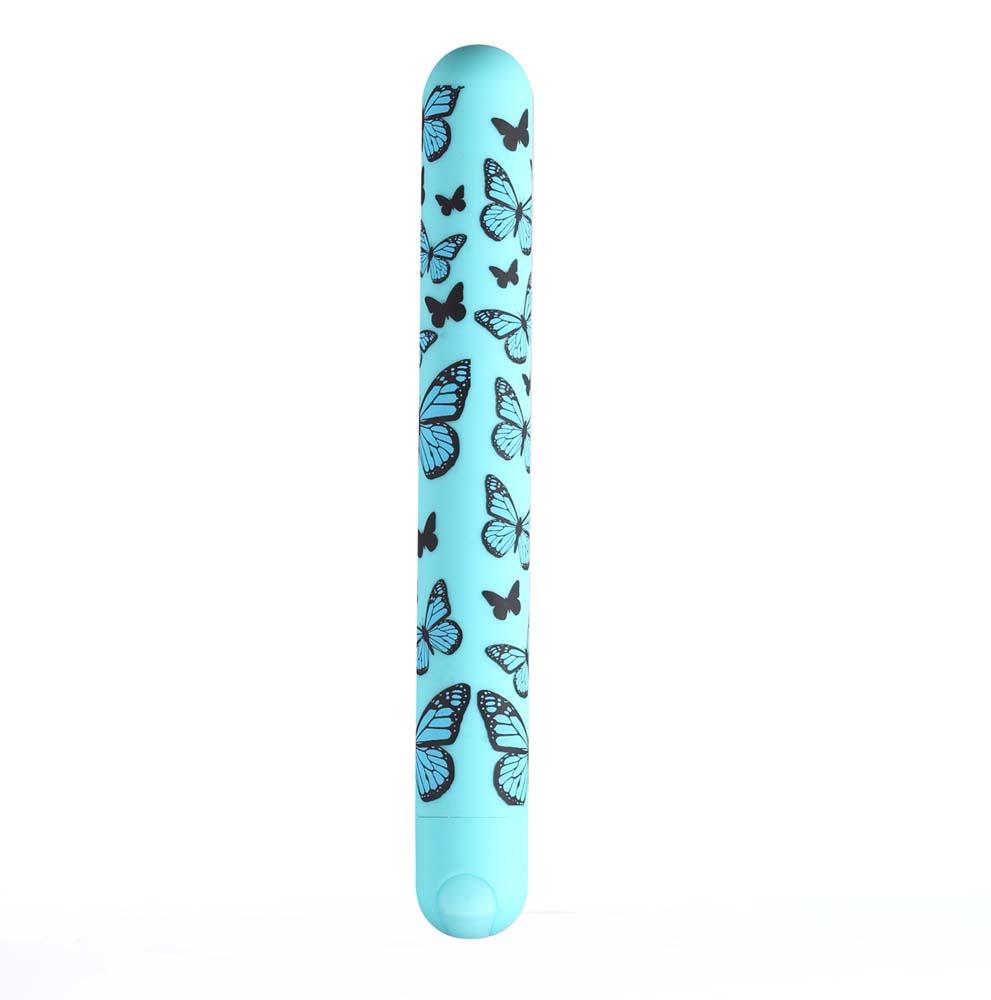 MONARCH BUTTERFLY PATTERN LONG RECHARGEABLE BULLET
