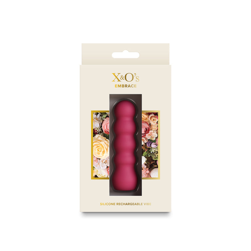 X & O'S EMBRACE ROSE SILICONE RECHARGEABLE VIBE