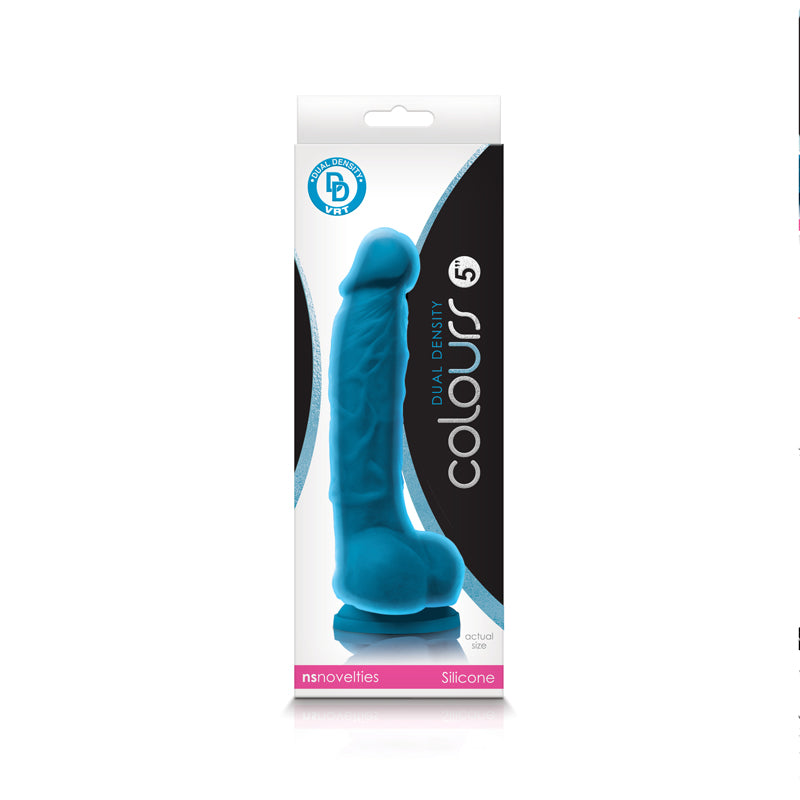 COLOURS DUAL DENSITY 5IN DILDO BLUE