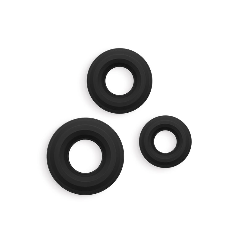 RENEGADE 3PC FIREMAN RINGS BLACK