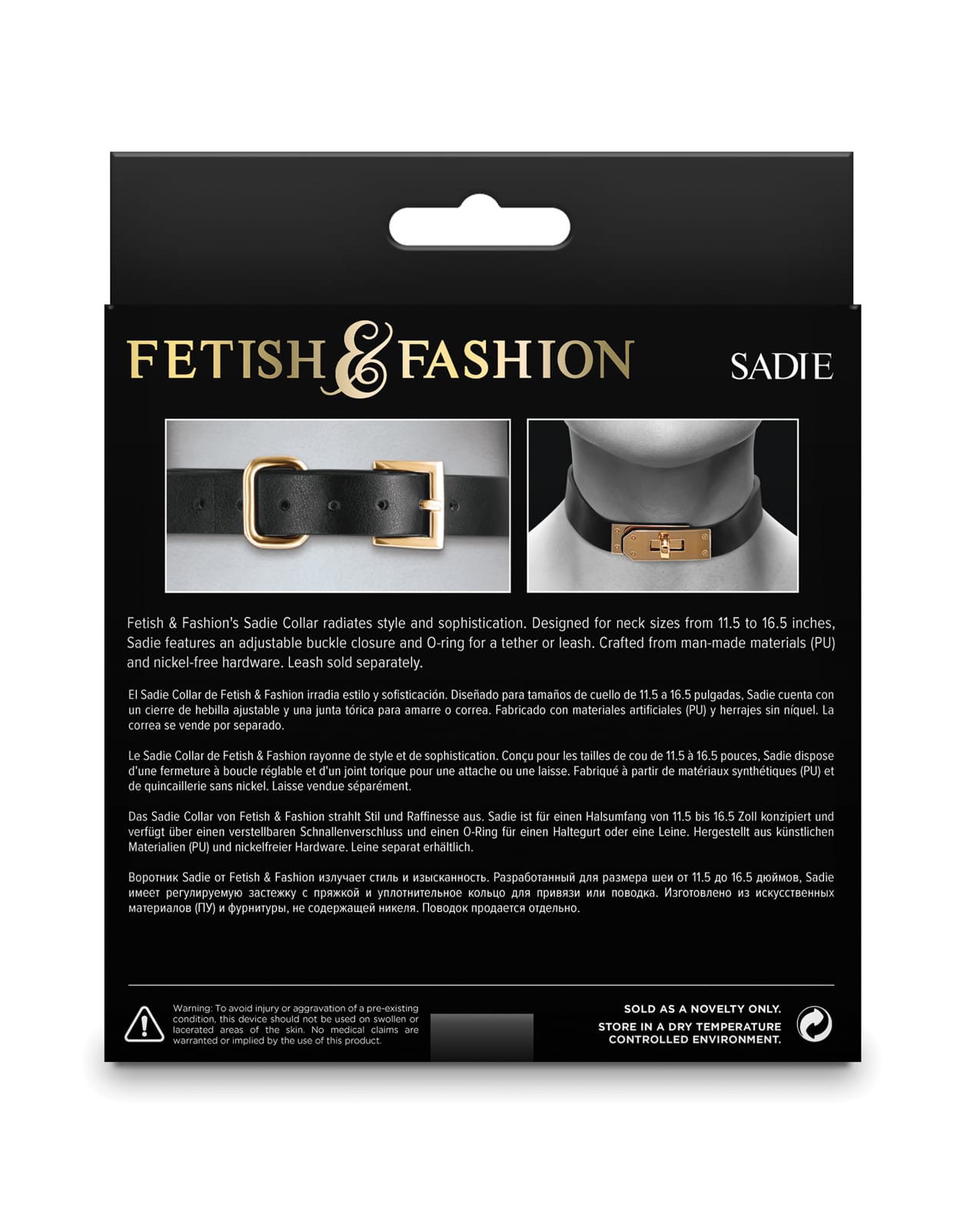FETISH & FASHION SADIE COLLAR BLACK