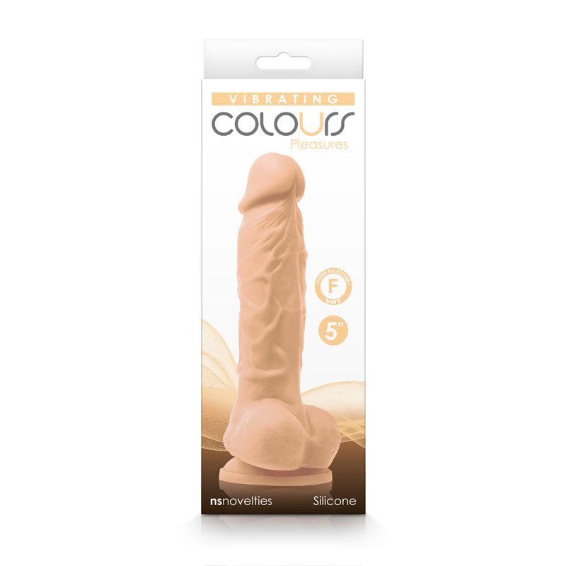 COLOURS PLEASURES VIBRATING 5 DILDO WHITE "