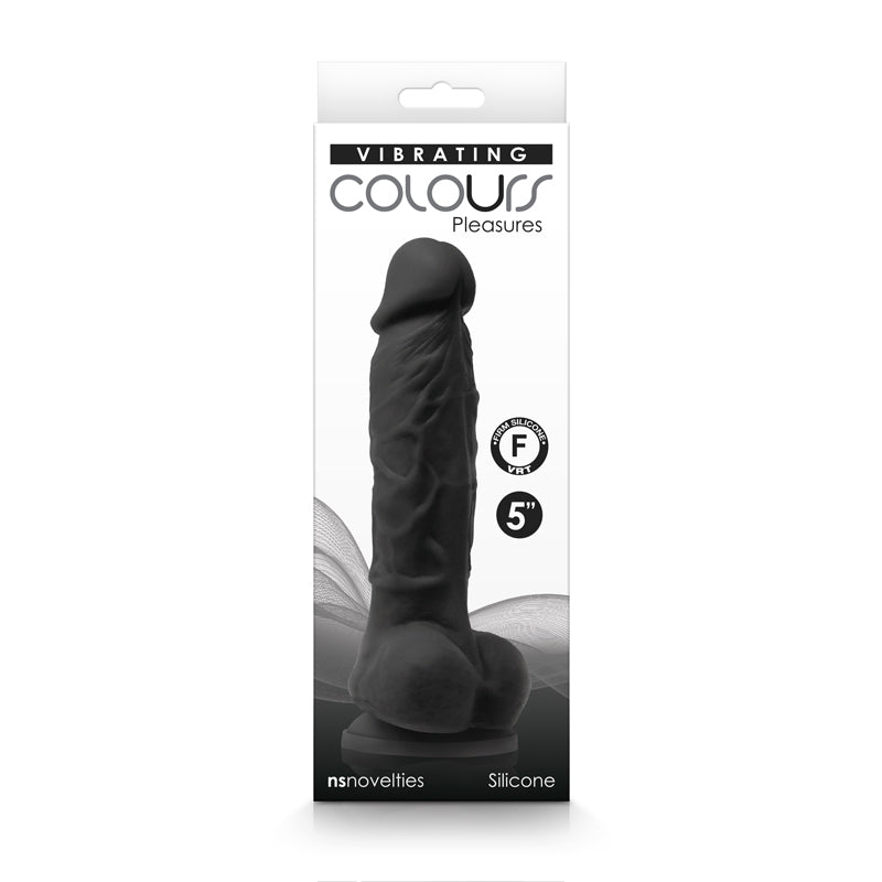 COLOURS PLEASURES VIBRATING 5 DILDO BLACK "