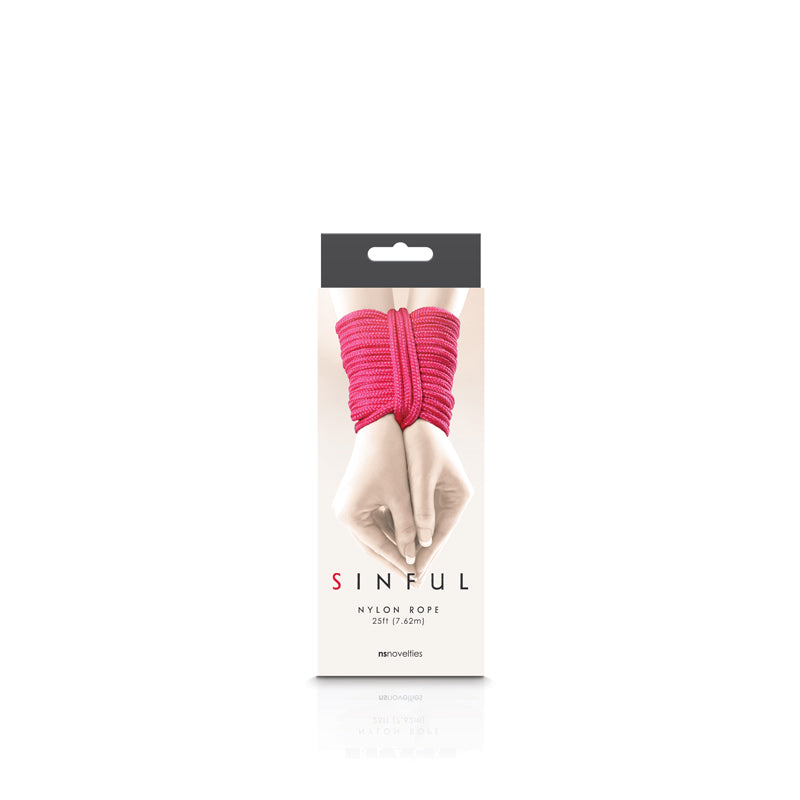 SINFUL NYLON ROPE 25FT PINK