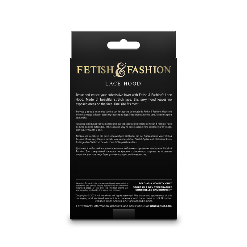 FETISH & FANTASY LACE HOOD BLACK